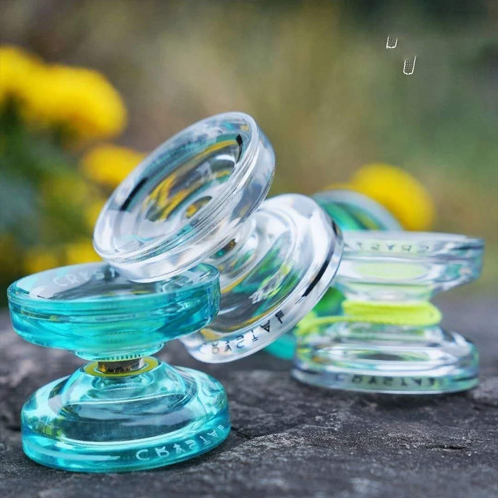 Transparent toys YOYO Crystal YoYo K2, Plastic Yo Yo for Kids, Beginner Replacement Unresponsive Bearing for Advancer