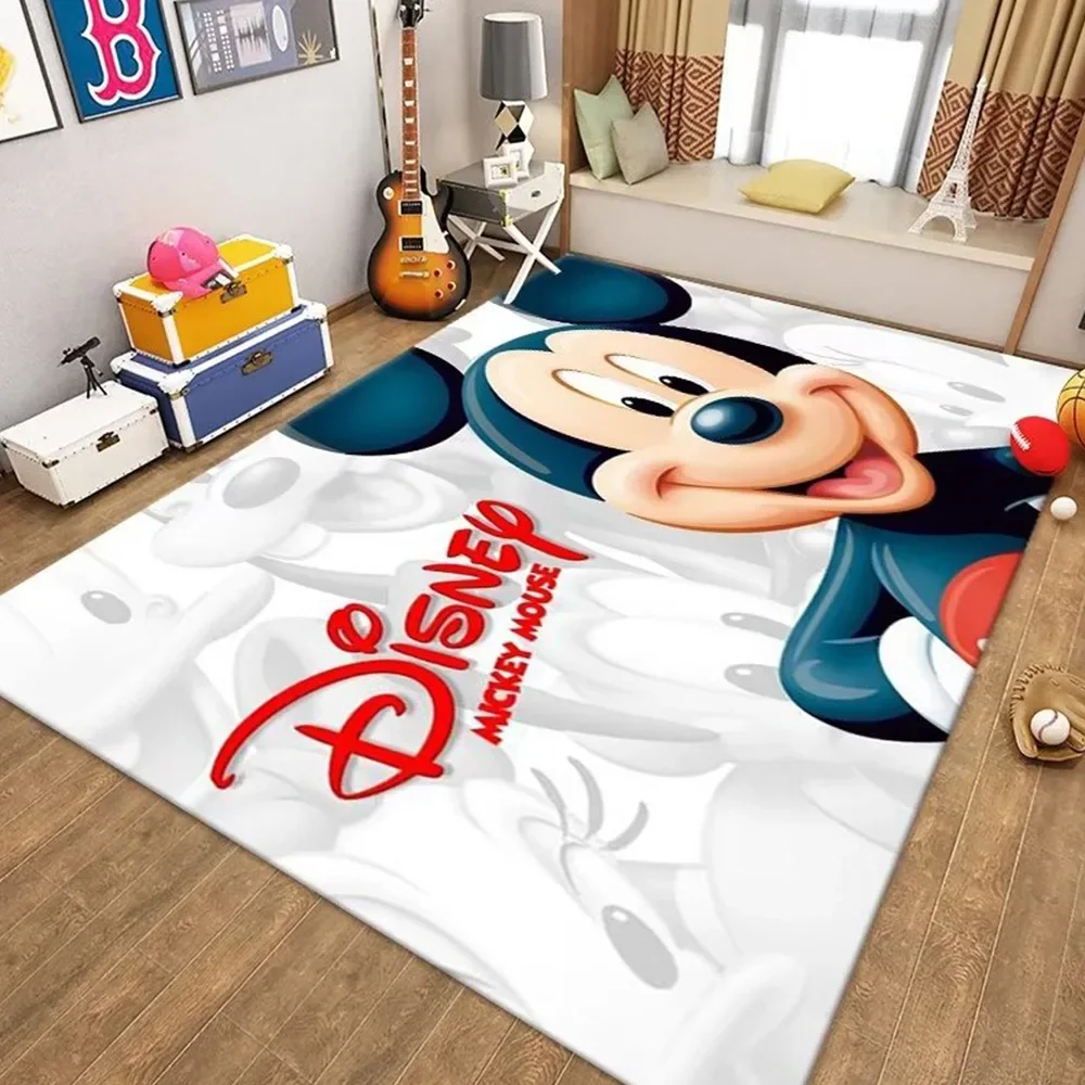 

Disney Cartoon Mickey Home Children's Room Carpet Bedroom Large Size Bedside Blanket Anti-collision Super Soft Blanket Mat