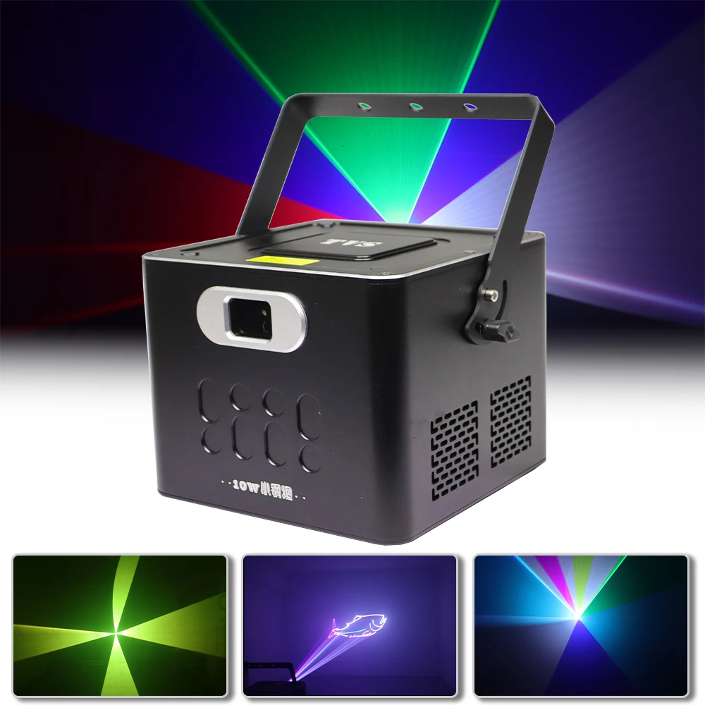 

SD Card 10W ILDA Animation 30Kpps Scan Stage Laser Light RGB Show Bar Club Home Party DJ Effect Lighting Disco Music KTV Box