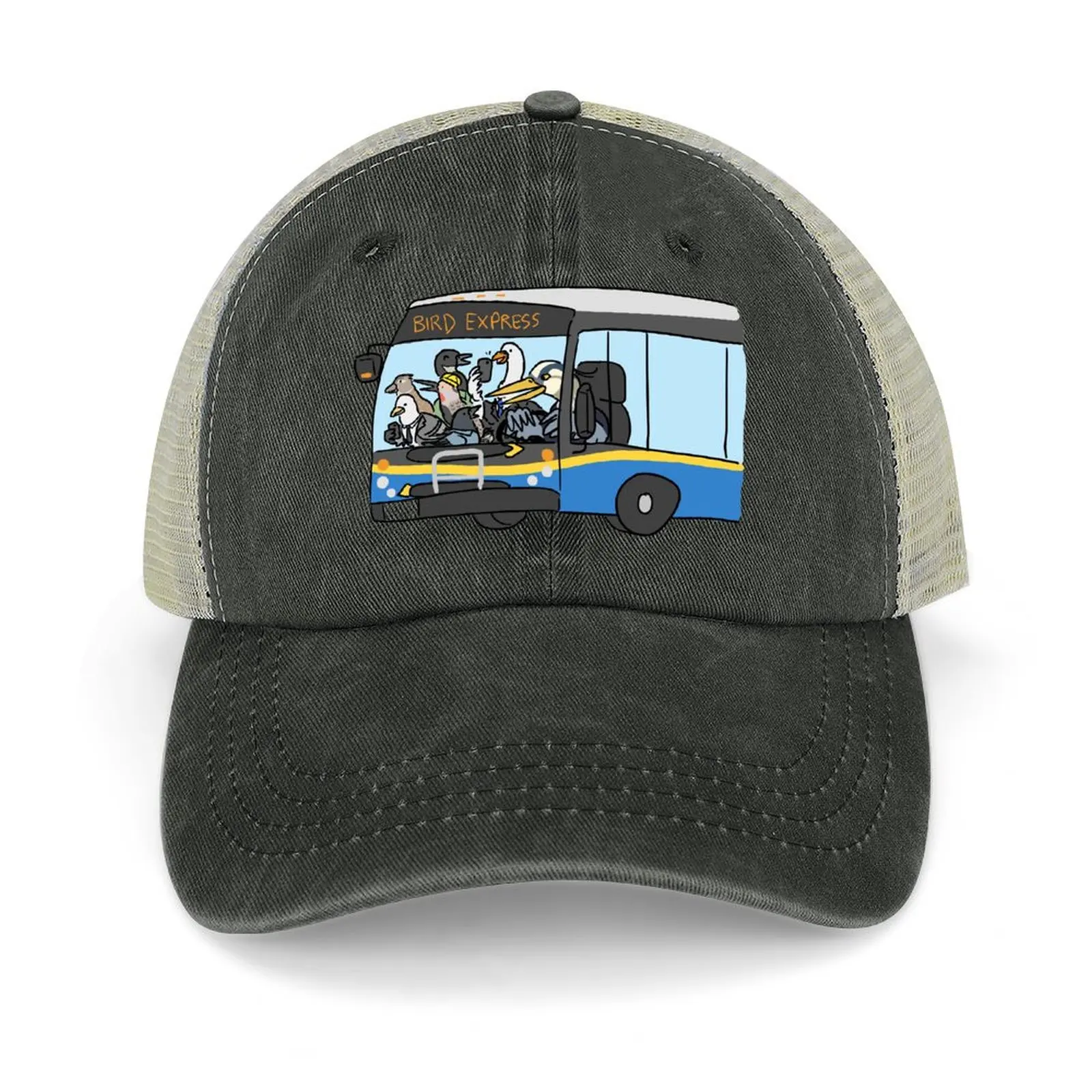 

Commuter Birds - Bird Express Bus Cowboy Hat derby hat Sun Hat For Children Rugby Women's Beach Outlet Men's