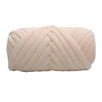 Chunky Yarn Tube Giant Yarn Crocheting 250G Jumbo Tubular Yarn Knitting Soft Bulky Yarn for Rug Making Throw Hats Scarf Pet Bed 2