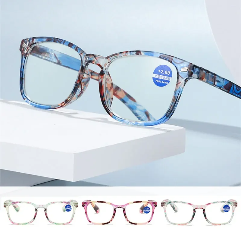 

New Product Transparent Package Flower Anti-blue Light Reading Glasses Ladies High-definition Reading Glasses Reading Glasses