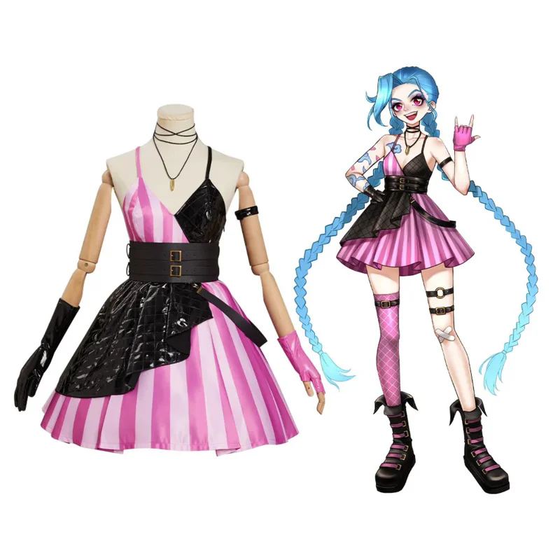 traje-cosplay-lol-jinx-roupa-de-vestido-goth-lolita-terno-do-carnaval-do-dia-das-bruxas