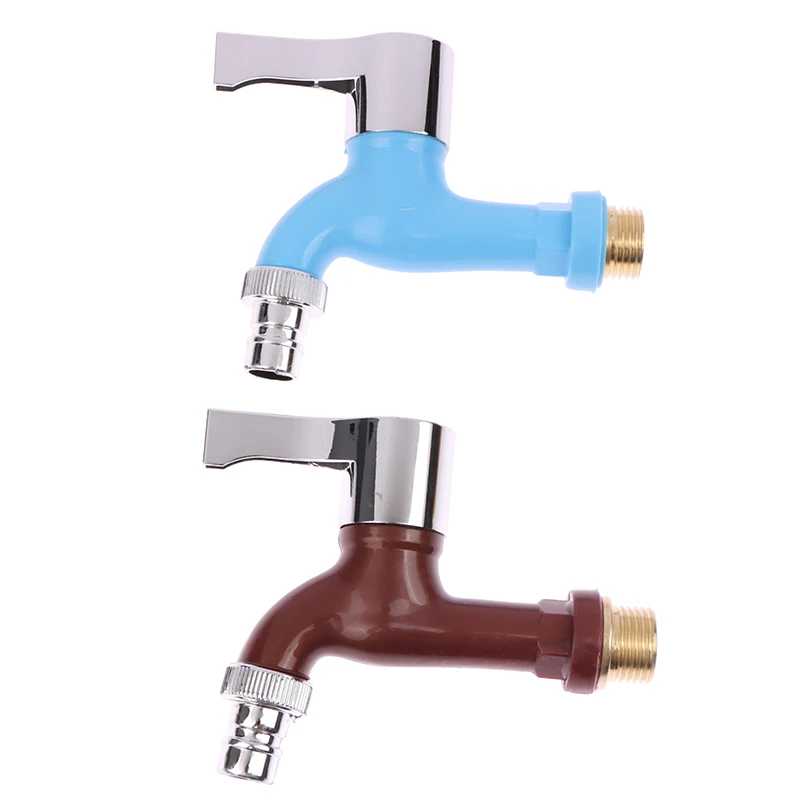 high quality 1/2" Garden Balcony Water Tap Male Thread Washing Machine Faucet Wall Mount Plastic Water Hose Quick Connector