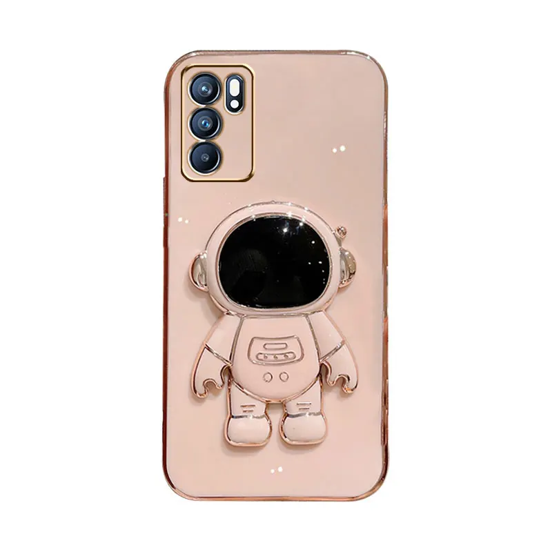 H54oppo A54s/a16/a16s Silicone Case With Astronaut Stand & Camera  Protection