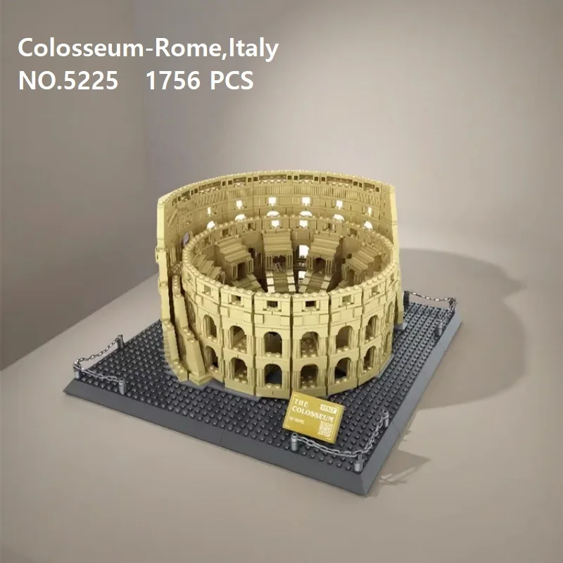 Mini Colloseum Rome 1756pcs Mini Building Blocks Colosseum-Rome Architecture NO.5225 Model ...