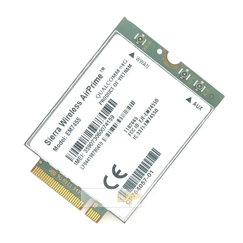 【C】1세트 금속 4G 카드 300Mbps WWAN 무선 EM7455 1103582 노트북 및 4G 라우터용 FDD/TDD LTE Cat6 NGFF M.2 4G 모듈