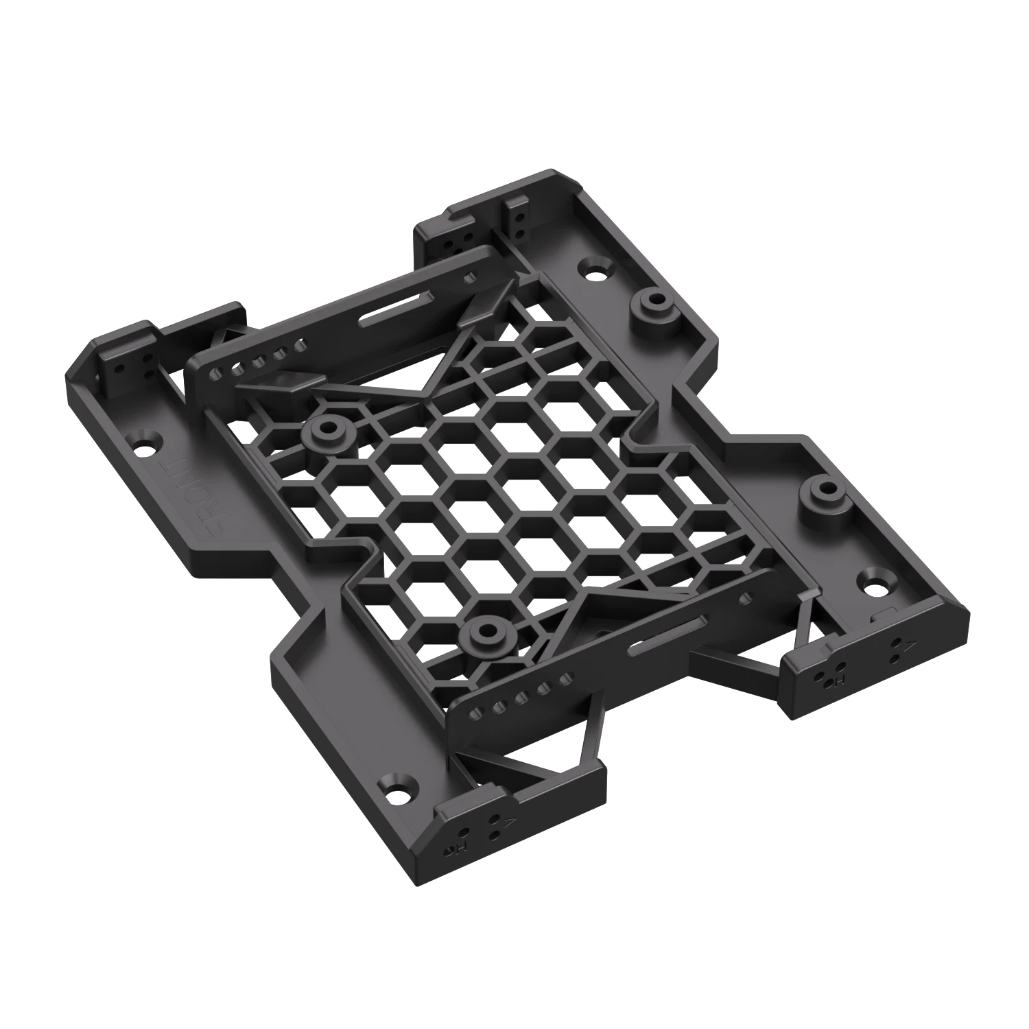Staffa per disco rigido da 2,5/3,5 pollici per computer desktop Scaffale per disco rigido SSD HDD per PC da 2,5" 3,5" con posizione ventola da 12 cm