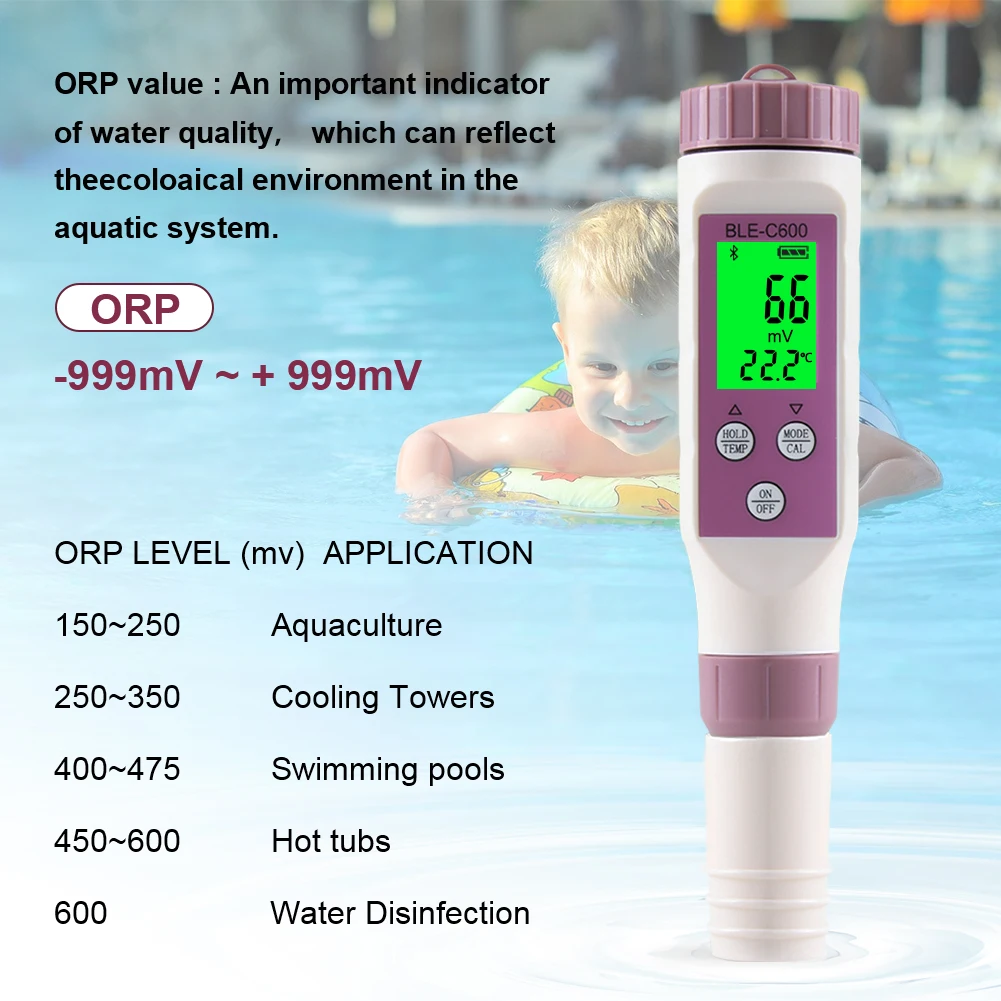 7-in-1/5-in-1 Bluetooth PH Meter Smart PH EC TDS ORP SALT S.G TEMP Water Quality