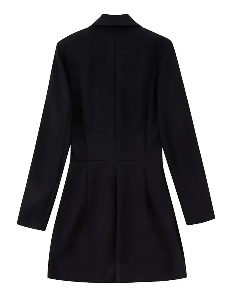 TRAF Black Rhinestone Jumpsuit Women Long Sleeve Blazer Playsuit Fringing Short Jumpsuits For Women 2022 Elegant Woman Jumpsuit