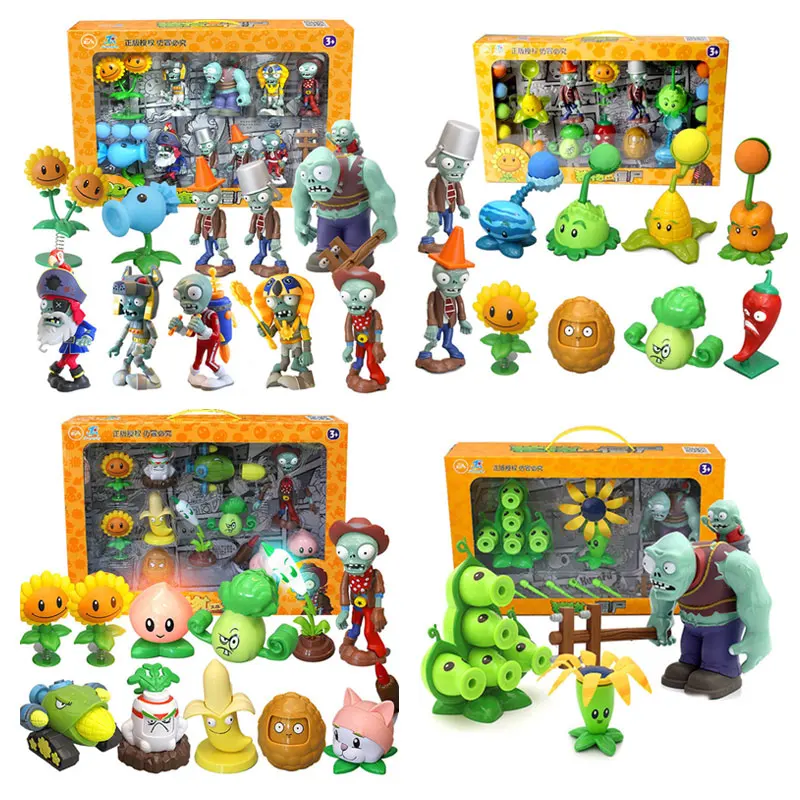 Plants Vs Zombies Set High Quality Peashooter Gatling Pea Shooter Pvc