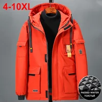 Men's Plus Size Parkas Thicken Warm Padded Jackets Cargo Coats Big Size 9XL 10XL Parkas Coat Outwear for Male 1