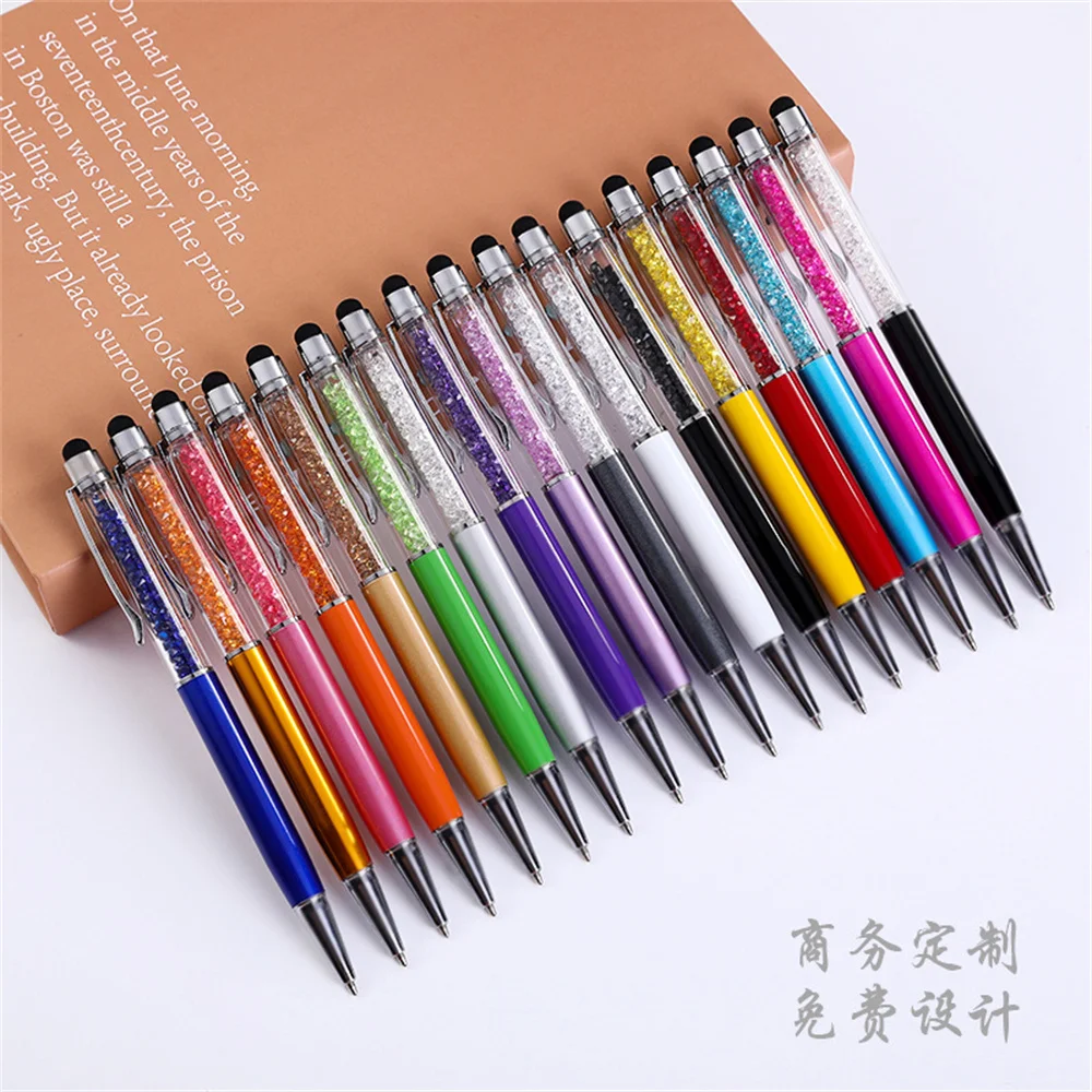 20-100pcs Crystal Ballpoint Pen Crystal Stylus Pen 2-in-1 Writing Touch Screens stylus pen,touch pen,writing pen