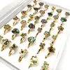 Wholesale 20Pcs /50pcs Flower Heart Charm Shell Mix Stainless Steel Rings Women Party Ring Wedding Jewelry 2
