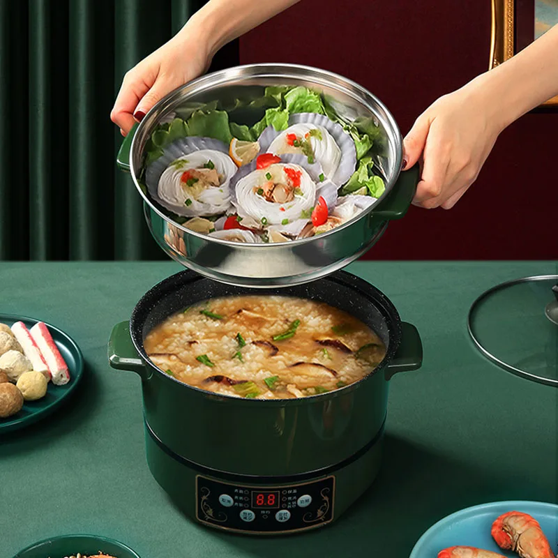 Stainless Steel Hot Pot Divided Rotate Strainer Gas Induction Cooker Big  Mandarin Duck Hotpot Fondue Chinoise Chinese Fondue