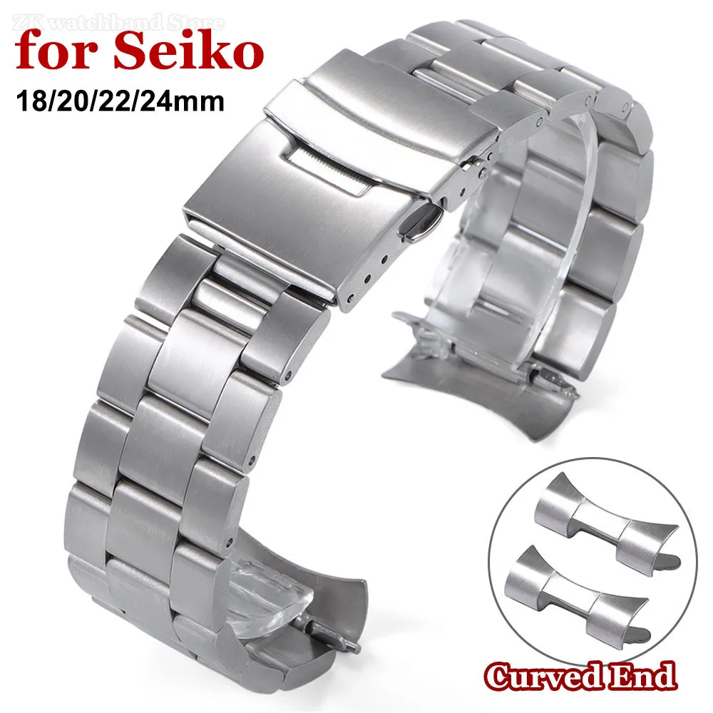 Solid Stainless Steel Watch Strap for Seiko SKX009/007 for