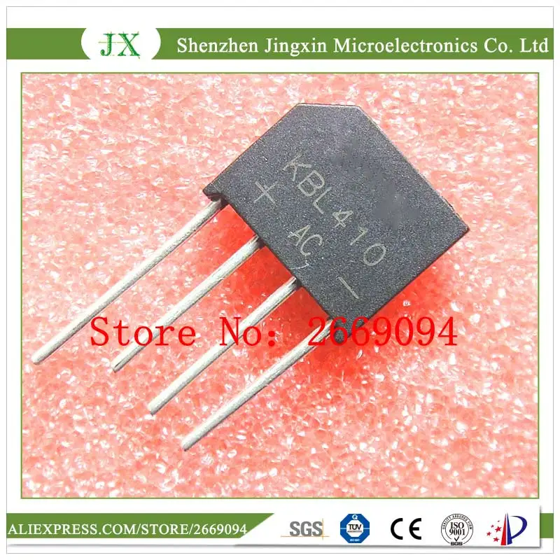 

50PCS KBL410 KBL-410 4A 1000V Single Phases Diode bridge rectifier new and original IC