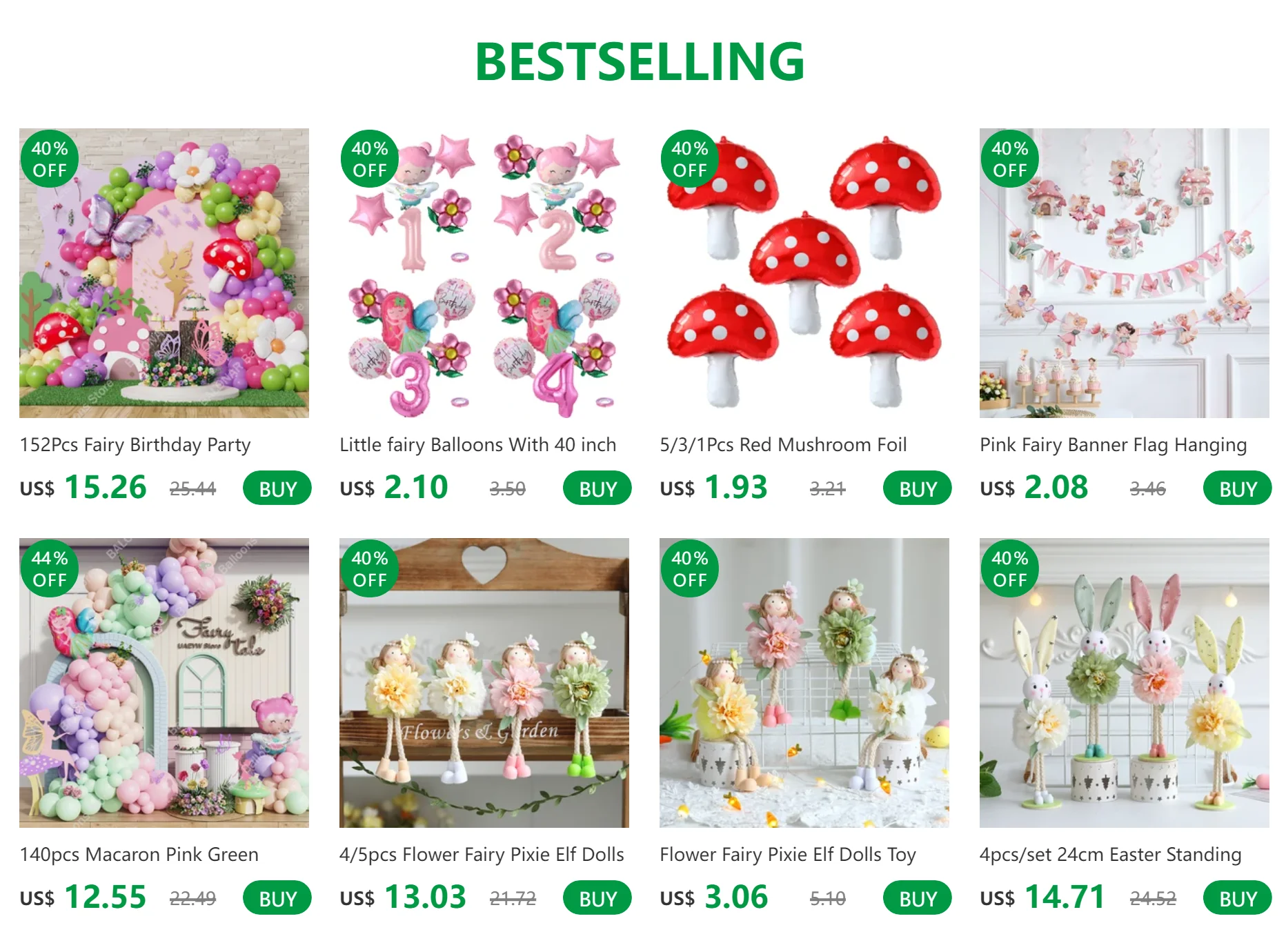 Description Picture 2 of itemPink Fairy Banner Flag Hanging Spiral Garlands Pendants Cake Topper DIY Flower Fairy Birthday Party Decor Supplies Baby Shower