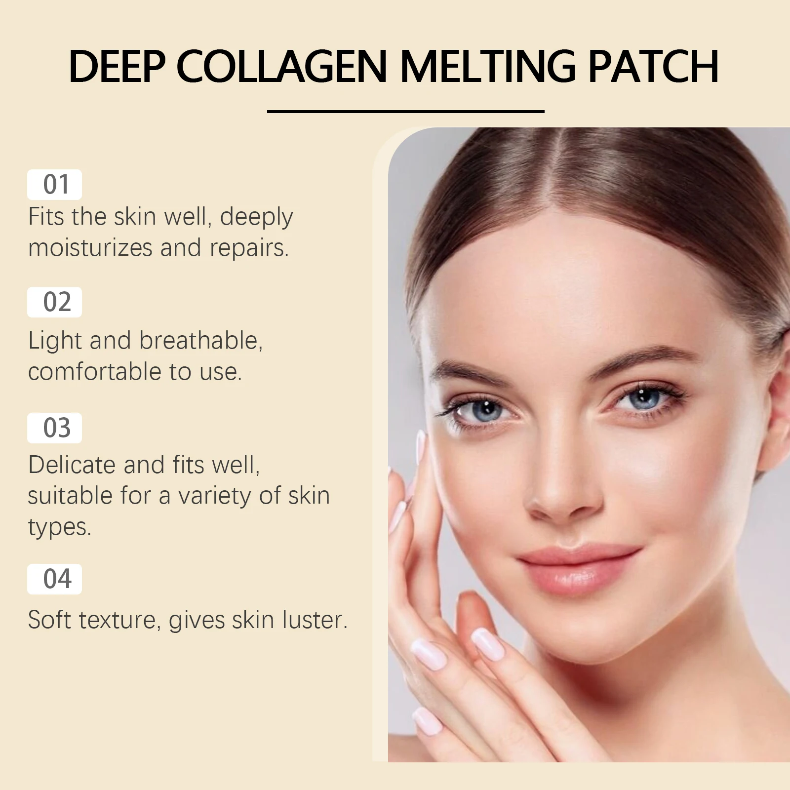 Collagen Protein Soluble Patches For Forehead And Eye Firming_voghion.com