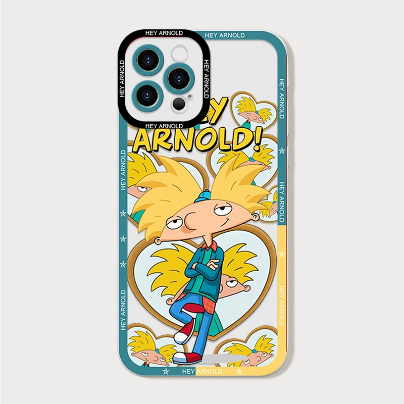Hey A_Arnolds Cartoon Couple Clear Phone Case