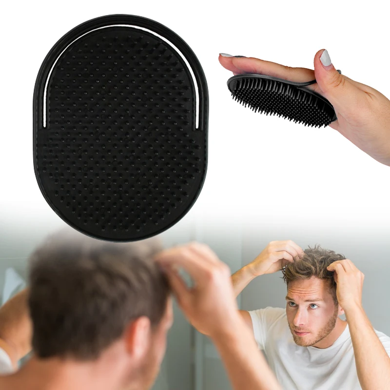 Portable 1pc Travel Hair Comb Brush Men Beard Mustache Palm Scalp
