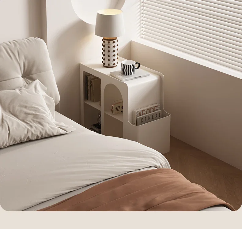 Bedroom Wrought Iron Narrow Slit Creative Removable Bedside Table Living Room Sofa Side Table Storage Cabinet Storage Rack