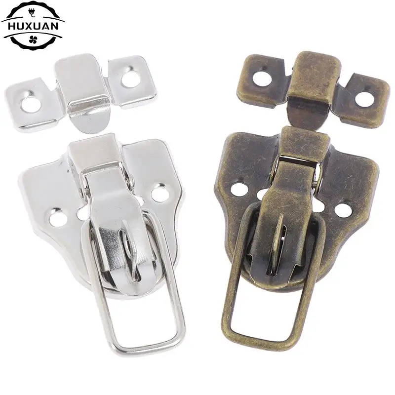 2pcs Antique Hasps Iron Lock Catch Latches for Jewelry Chest Box Suitcase Buckle Clip Clasp Vintage Hardware