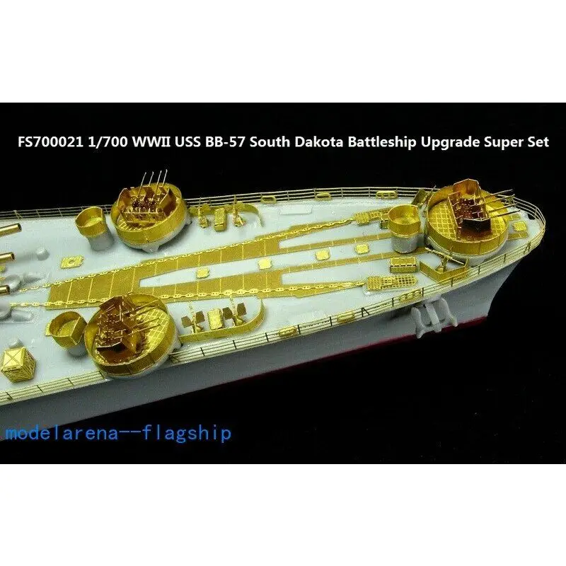 Fivestar PE 1/700 차 세계 대전 BB-57, 사우스 다코타 전함, 트럼펫용, FS700021