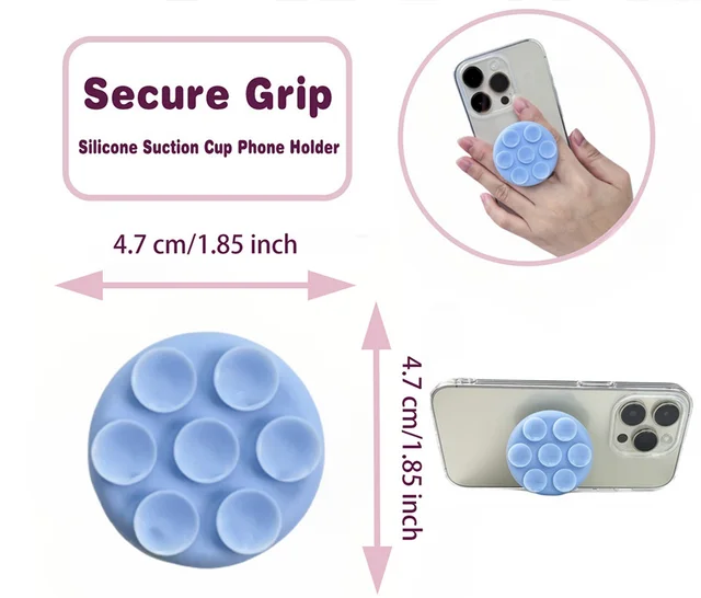 2 Supporti Da Parete Per Cellulare Con Adesivo - Porta Telefono Per Ricarica E Videochiamate, Trasparente - Foto 2