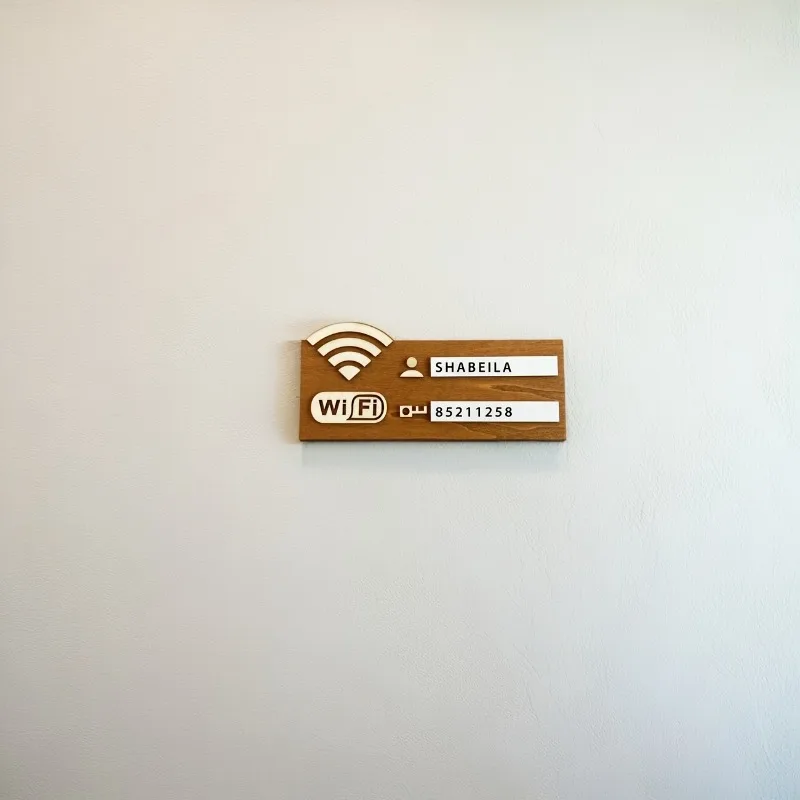 1pc Wall-Mounted Home Wireless Network Password Display, Multi-Purpose Decorative Home Accessory for Indoor & Outdoor Use