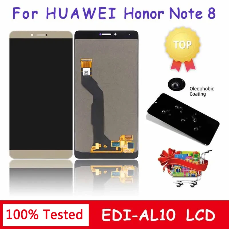 

ЖК-дисплей 6,6 дюймов Super AMOLED для HUAWEI Honor Note 8, сенсорный экран с дигитайзером для HUAWEI Note8, детали для замены, ЖК-дисплей