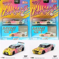 In Stock MINIGT 1:64 LBWK Skyline Kenmeri KUMA KPGC110 LBWK R35 35GT-RR Diecast Car Model Toys 1