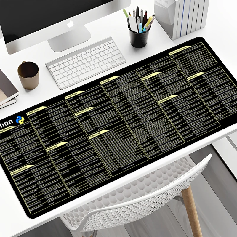 Python Programing Mouse Pad Large for Pycharm Shortcuts Cheat Sheet Keyboard Mousepad Software Web AI Engineer Desk Mat Office 3
