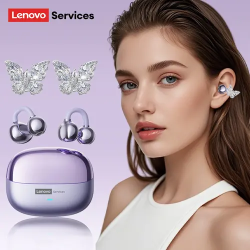 Choice Lenovo LE302 OWS Ear clip Wireless Earphones Low Latency HD Call Bluetooth Headphones HiFi Music Sport Fashion Earbuds - Image 20