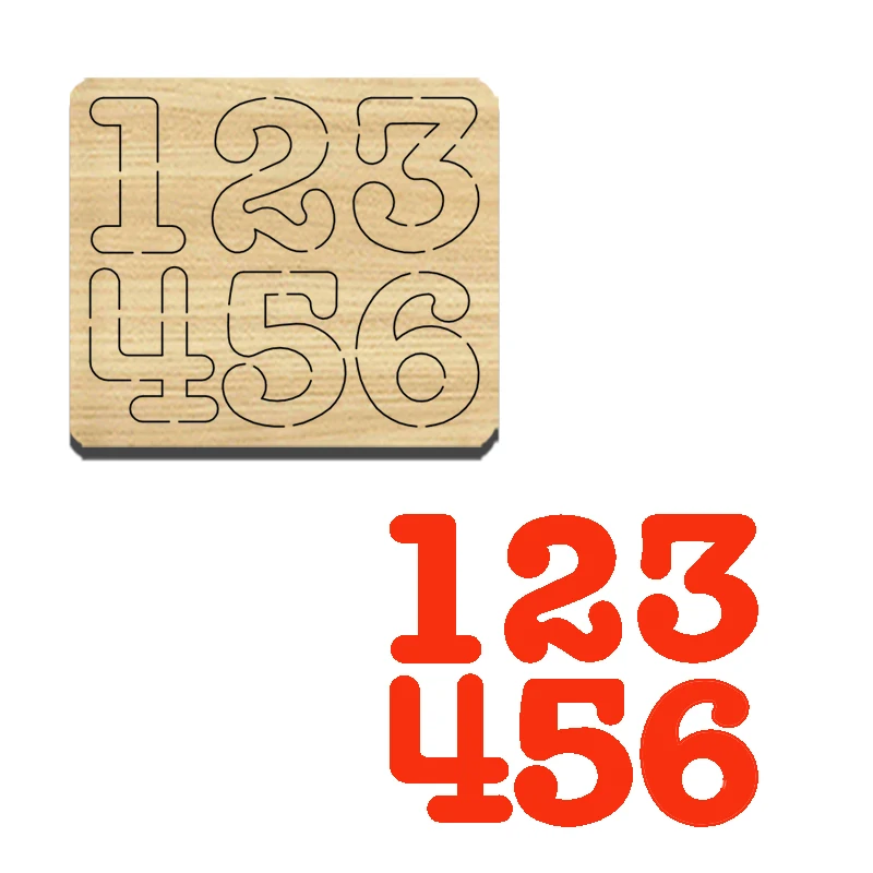 

Z47 1-6 Arabic Numeral Wood Cutting Die, Applicable To Most Machines