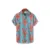 New Fashion Men's 3D Printed Shirt Summer Short Sleeve Single Row Button Loose Oversized Plant Pattern Trend 8