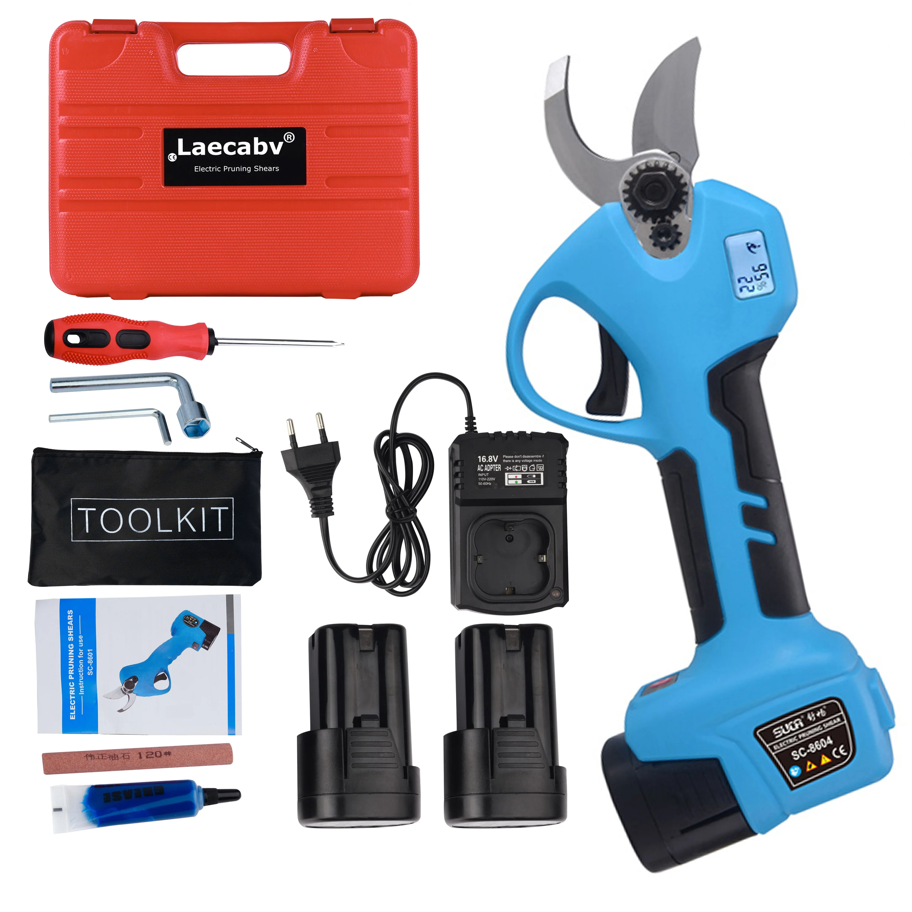 

Cordless pruning shears 16.8V shears Professional cordless electric pruning shears pruning shears with Li-batteries LCD display