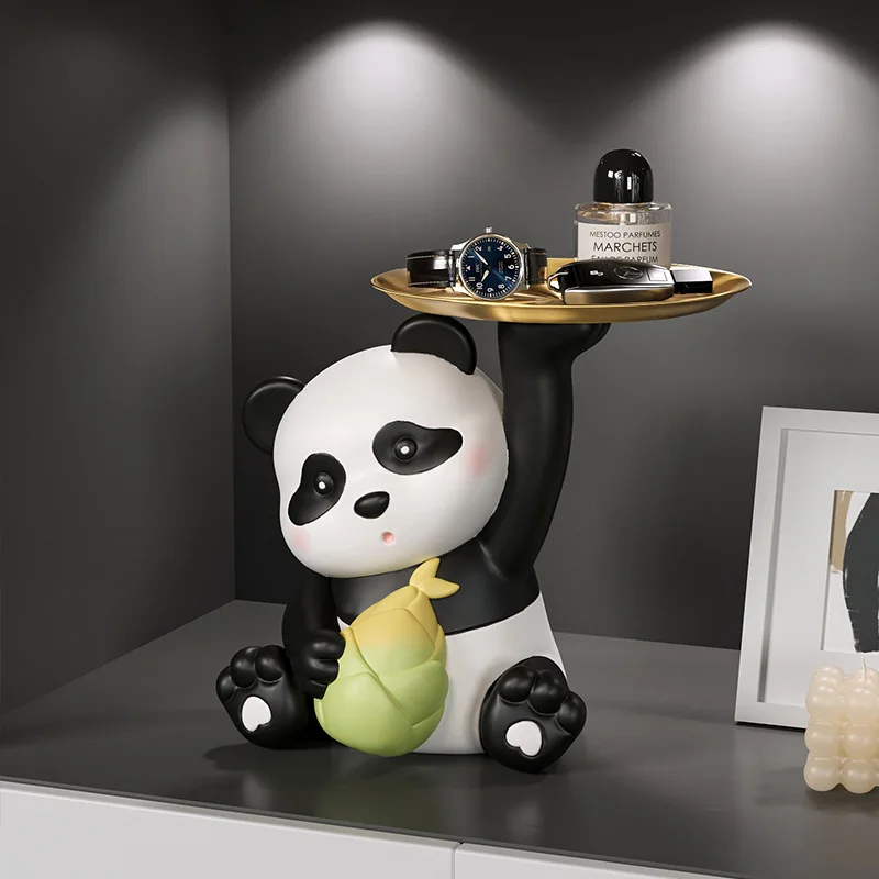 Décor De Statue De Panda, Figurines De Panda | Petite Sculpture En Résine Animale,Figurines Décoratives Polyvalentes Pour La Maison, Décor De Panda Mignon Pour Chambres à Coucher, Salons