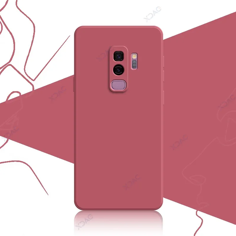 Luxury Original Square Liquid Silicone Waterproof Phone Case Cover, 360° Protection, Soft Touch Finish