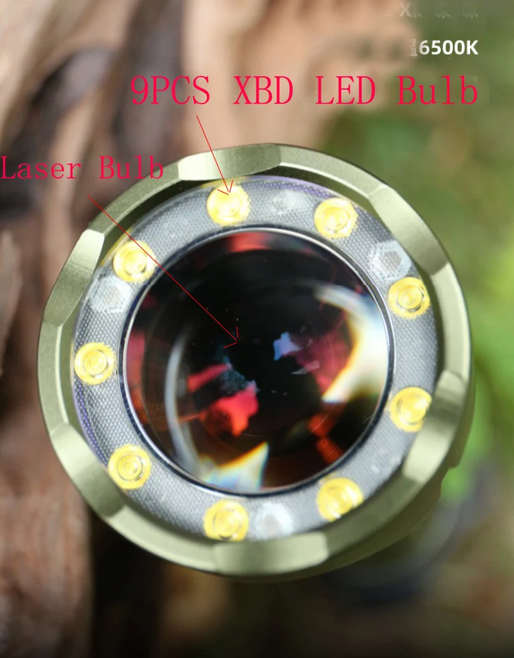 Mateminco Fw3 Lep Flashlight Laser Spotlight Floodlight 1350