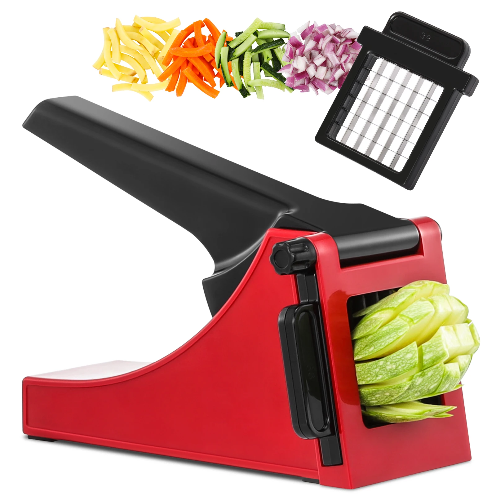GDL Cutting Fries Magic Potato Onion Carrot Colorful Pepper Cutting Strips Diced Launcher Push Type