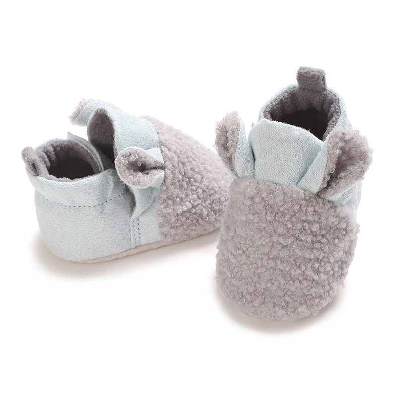 0-18M Cute baby Slippers Toddler Baby Boy Girl Knit Crib Shoes Cute Cartoon Anti-slip Prewalker Baby Slippers