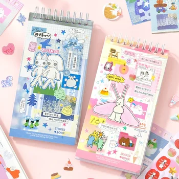 Ins Mano Conto Scrapbook Adesivi Cartone animato PET Libro di adesivi Fai da te Diario Decorazione Forniture scolastiche Adesivi di cancelleria creativa