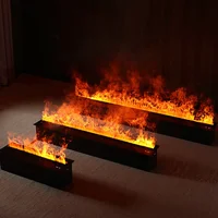 Водяной электрический камин, 3D камин с туманом, встроенный реалистичный туман с пламенем, приложение с дистанционным управлением, украшение интерьера, паровой камин — изображение 4
