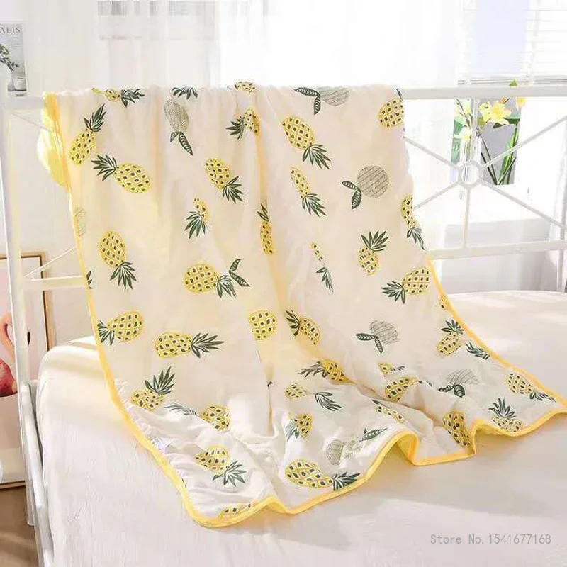 Children's Summer Cool Quilt, Air-conditioned Quilt, Breathable Newborn Quilt, Super Soft Printing Blanket, 110x140cm, 1Pc