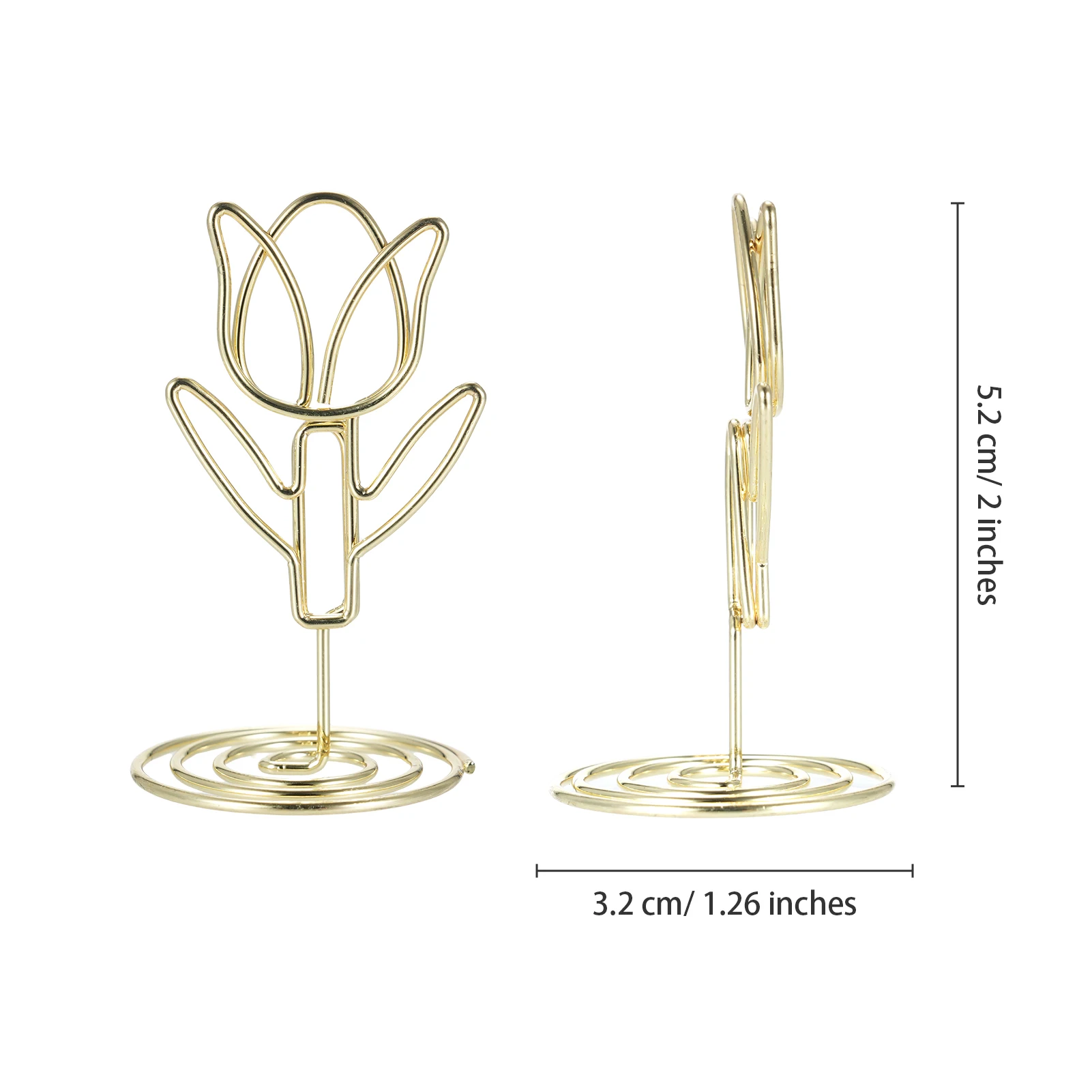 20 Pack Table Number Holder Photo Clips Tulip Shaped Sign Stand Name Card  for Centerpieces Wedding Birthday Party Home