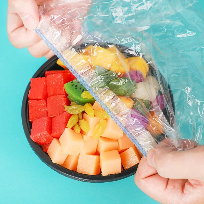 Disposable Elastic Food Fresh-Keeping Covers, Plastic Storage Wrap