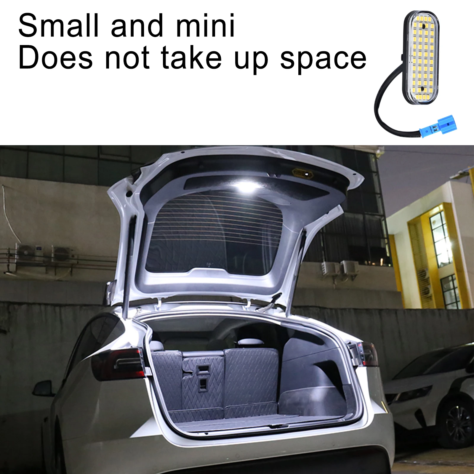 Car 48 Led Lights Interior Luggage Trunk Boot Lighting Lamp For Tesla Model Y Interior Replacement Parts Dropship 자동차용품 신기한 베스트