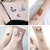10PCS New Tattoos for Children Transfer Tattoos for Kids Mini Waterproof Tattoos Festival Glitters Face Unicorn Animals Stickers 3