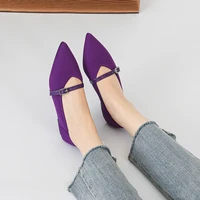 Women's flat shoes with pointed soft knitted sole breathable and comfortable shoes Spring and Autumn 2024 new model - Image 6